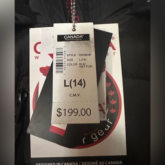 Canada Weather Gear Girl Full Zip Puffer Jacket with removable fur hood - Picture 13 of 13